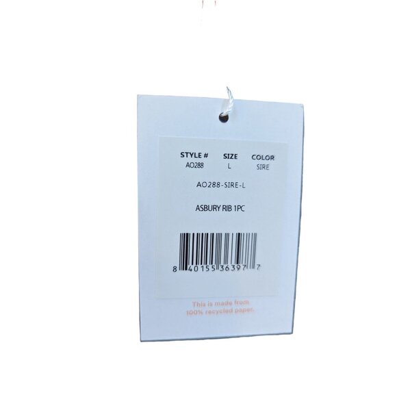 Andie Swim The Asbury Rib One Piece Siren Orange Size Large - Picture 5 of 8